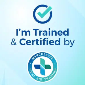 Trained and Certified by Manchester First Aid Training